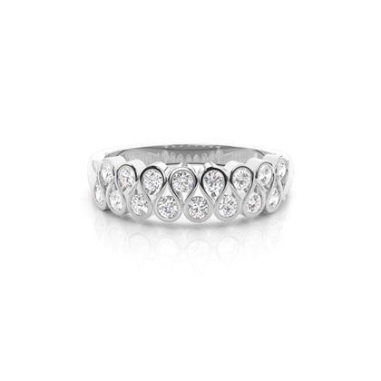 Silver Eternity Diamond Rings