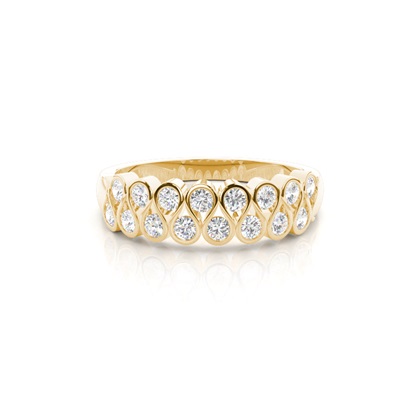 Yellow Gold Eternity Diamond Rings