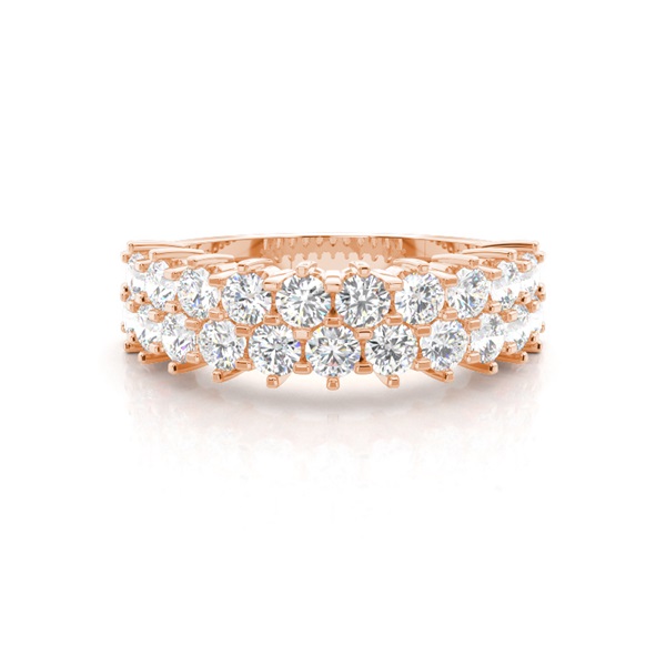 Prong Setting Round Half Eternity Diamond Ring
