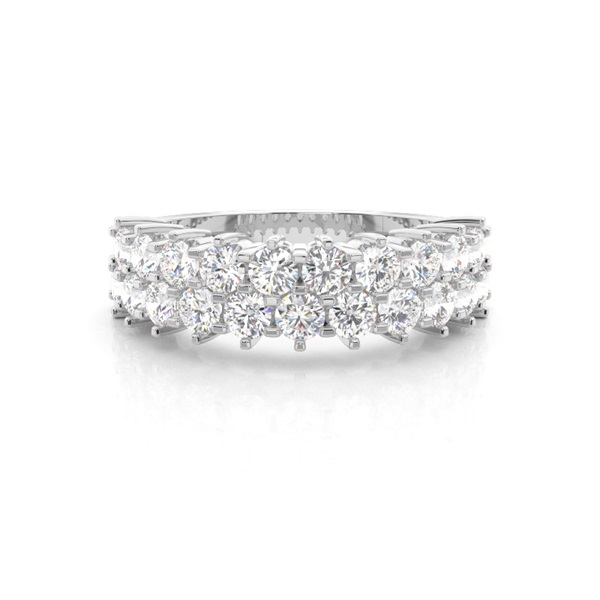 Prong Setting Round Half Eternity Diamond Ring