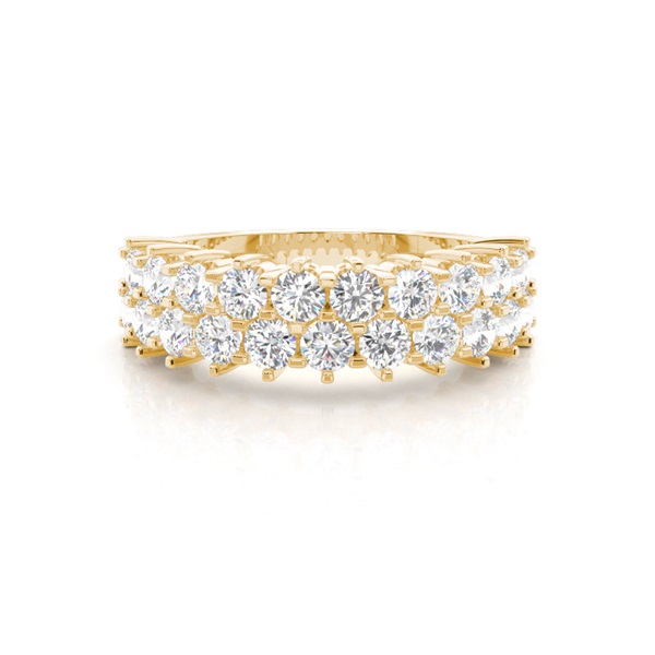 Prong Setting Round Half Eternity Diamond Ring