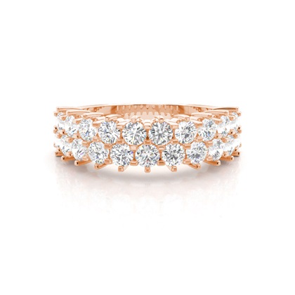 Rose Gold Diamond Anniversary Rings