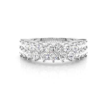 Prong Setting Round Half Eternity Diamond Ring
