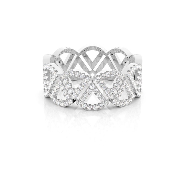 Stunning Round Half Eternity Diamond Ring