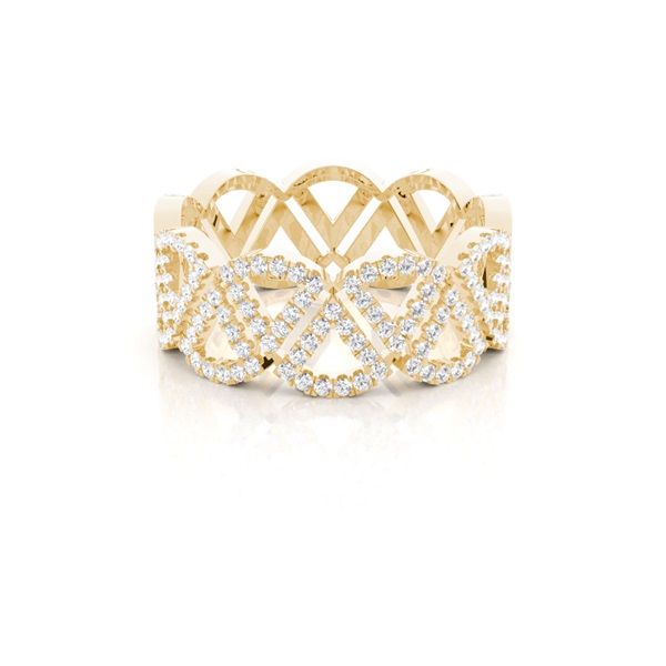 Stunning Round Half Eternity Diamond Ring
