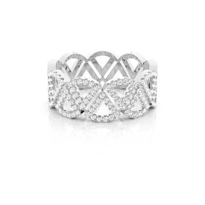 Stunning Round Half Eternity Diamond Ring