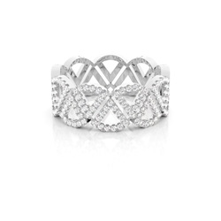 Stunning Round Half Eternity Diamond Ring
