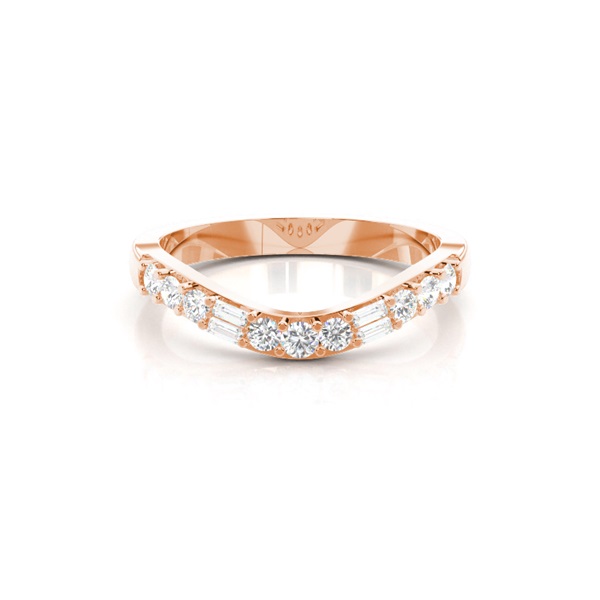 Half Eternity Pave Setting Round Diamond Ring