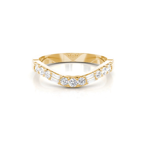 Half Eternity Pave Setting Round Diamond Ring