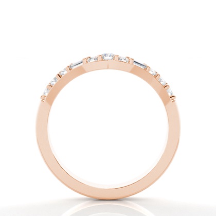 Baguette Rose Gold Eternity Diamond Rings
