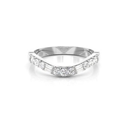 Half Eternity Pave Setting Round Diamond Ring