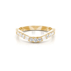 Half Eternity Pave Setting Round Diamond Ring