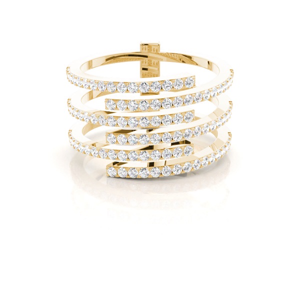 Prong Setting Round Diamond Fashion Ring