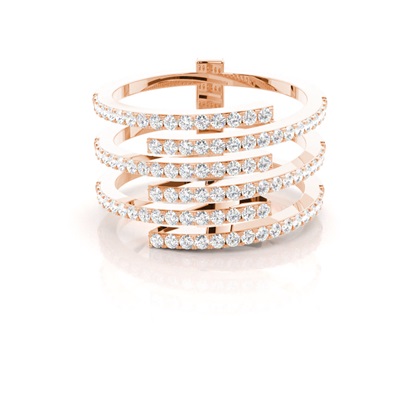 Rose Gold Statement Diamond Rings