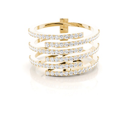 Yellow Gold Statement Diamond Rings