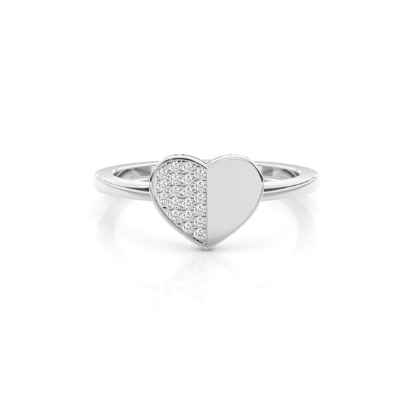 Pave Setting Round Diamond Fashion Ring