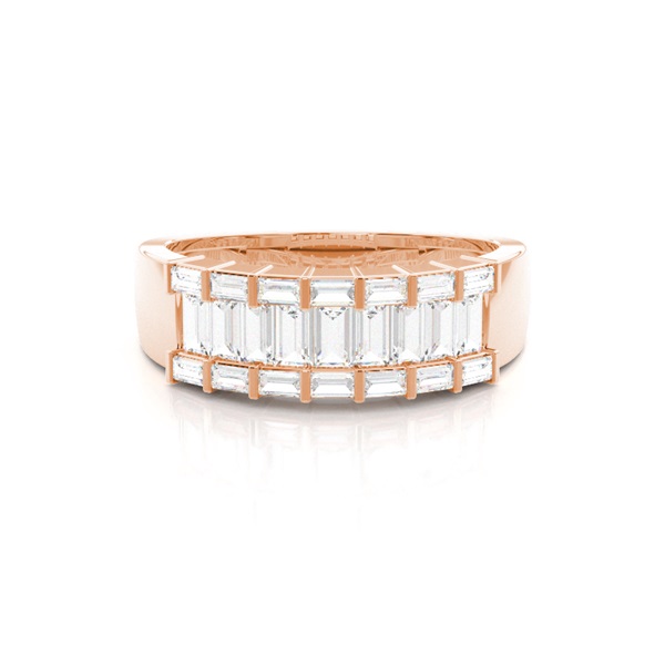 Bar Setting Half Eternity Diamond Ring