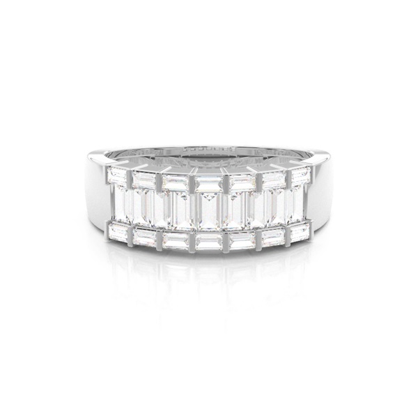 Bar Setting Half Eternity Diamond Ring