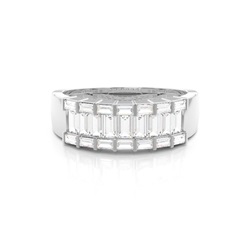 Halb Eternity Diamant Ring in einer Balkenfassung