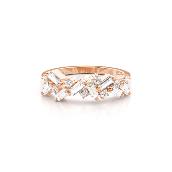 Prong Setting Round Half Eternity Diamond Ring