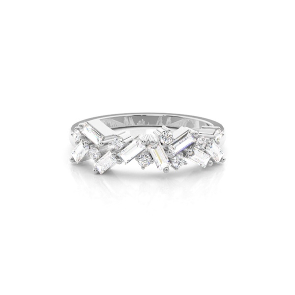 Prong Setting Round Half Eternity Diamond Ring