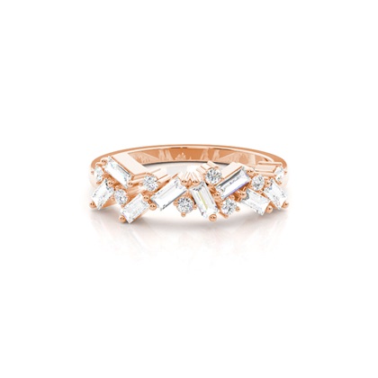 Rose Gold Half Eternity Diamond Rings