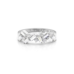 Prong Setting Round Half Eternity Diamond Ring