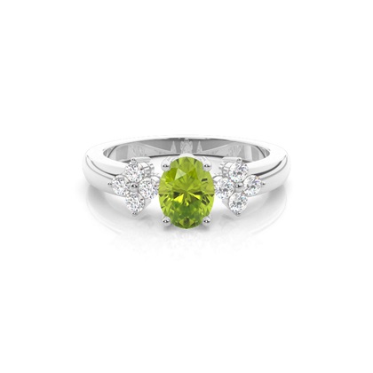 Silver 3 Stone Diamond Rings