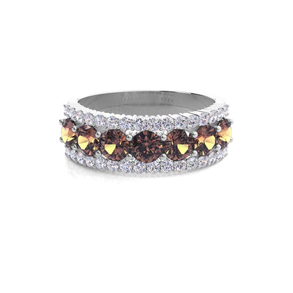 Round Diamond Half Eternity Rings
