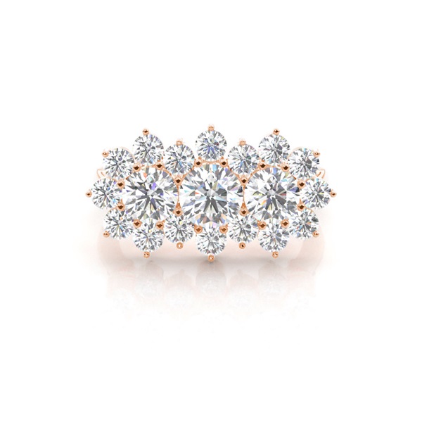 Pave Setting Diamond Cluster Ring