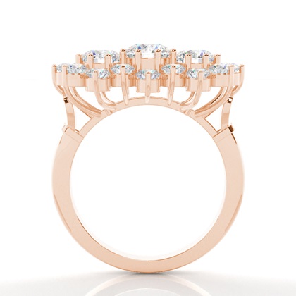 Rose Gold Statement Diamond Rings
