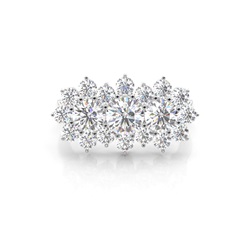 Diamant Cluster Ring in einer Krappenfassung