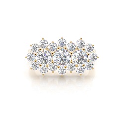 Diamant Cluster Ring in einer Krappenfassung