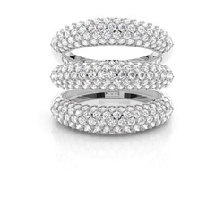 Dreireihiger runder Diamant-Modering