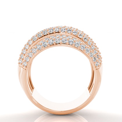 Rose Gold Statement Diamond Rings