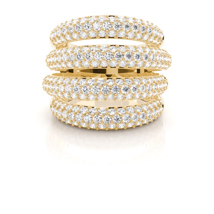 Yellow Gold Statement Diamond Rings