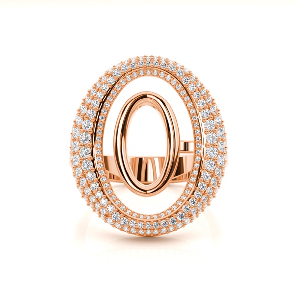 Round Diamond Design Fashion Ring