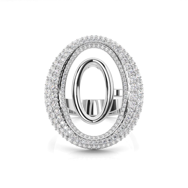 Round Diamond Design Fashion Ring
