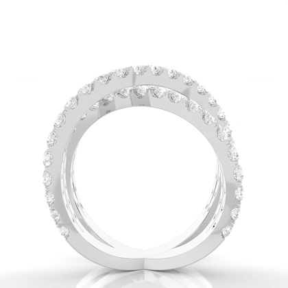 Round Studded Diamond Fashion Ring