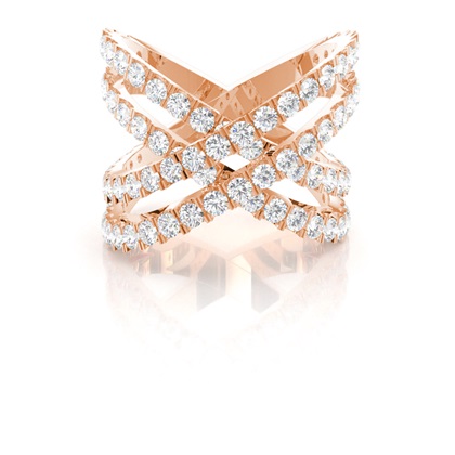 Rose Gold Statement Diamond Rings