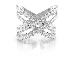 Runder besetzter Diamant-Mode-Ring