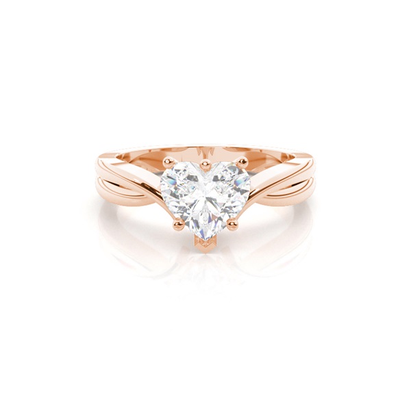 White Gold Heart Diamond Engagement Ring