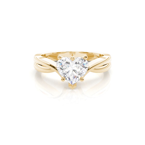 White Gold Heart Diamond Engagement Ring
