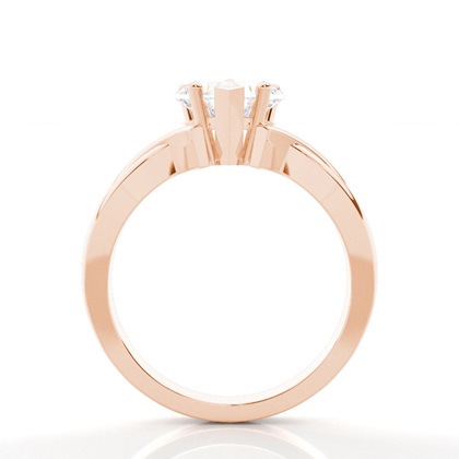 Rose Gold Twisted Engagement Rings