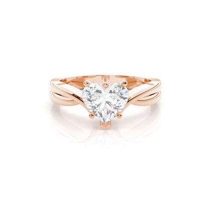 Rose Gold Twisted Diamond Engagement Rings