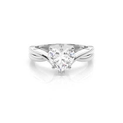 Heart Solitaire Diamond Rings