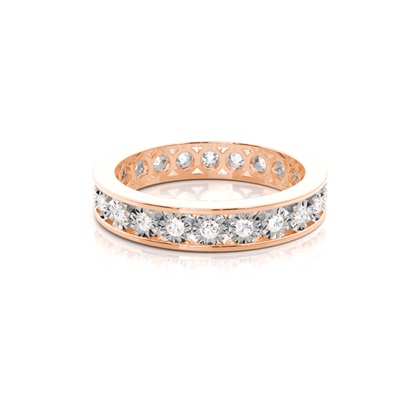 Rose Gold Full Eternity Diamond Rings