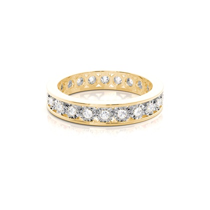 Yellow Gold Eternity Diamond Rings