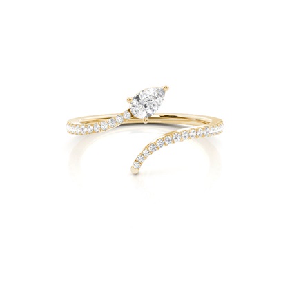 Pear Yellow Gold Everyday Diamond Rings