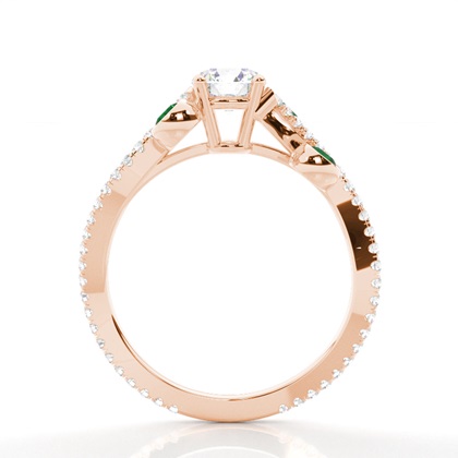 Designer Vintage Rund Geformten Smaragd Fashion Ring